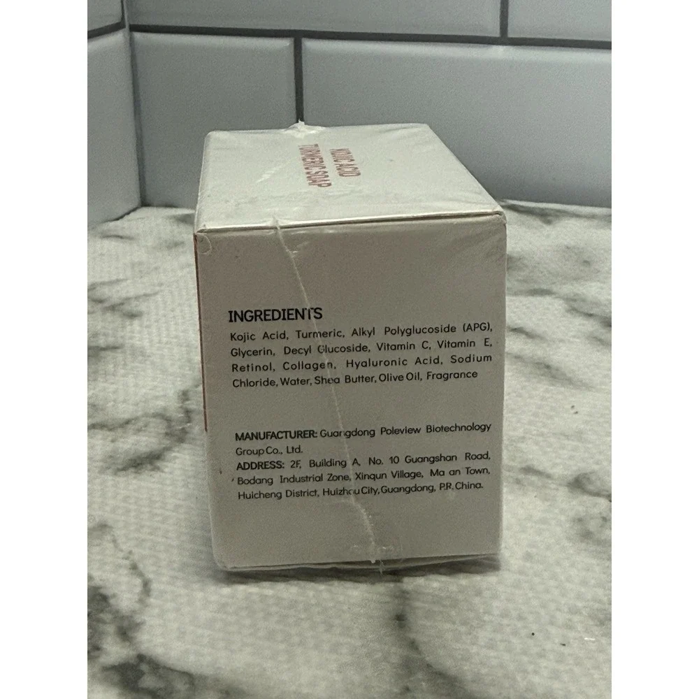 Kojic Acid Turmeric Soap 2 Bars Brightening Herbal Face Body 100g Each - Picture 2 of 3